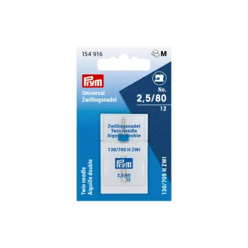 Prym Doppel-Nähmaschinennadel "Universal", 130/705, 80/2,5mm