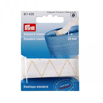 Standard-Elastic, 20mm, weiß, 1m