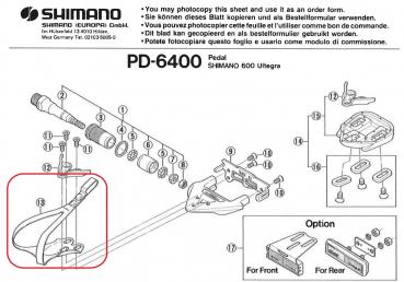 PEDALHAKEN SHIMANO PD-6400-M, 1-STUECK