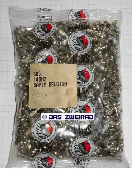 SPEICHENNIPPEL 2x12,7  MM, ø 3,7 MM, 14G, 500-STUECK