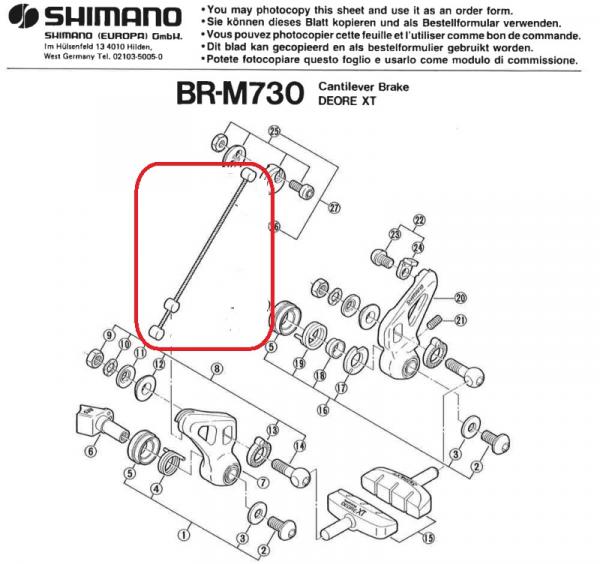 VERBINDUNGSKABEL SHIMANO DEORE XT, BR-M730
