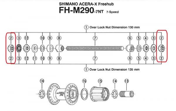 SECHSKANTMUTTER M10x1, SHIMANO, SW15, GLANSVERZINKT