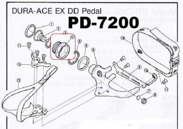 PEDALKOERPER SHIMANO PD-7200, LINKS